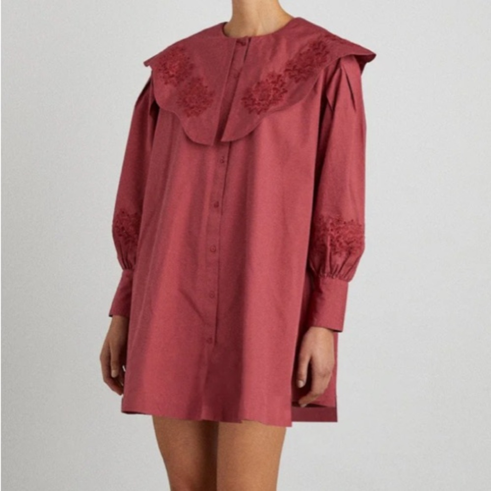 DAMSON MADDER - Mimi dress plum broderie NWT